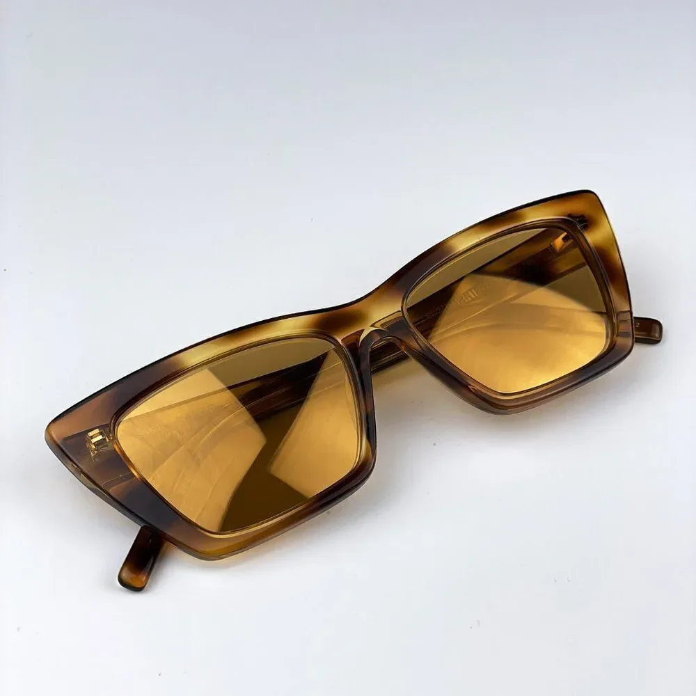 SALE! NEW Saint Laurent SL276 MICA 022 Havana Yellow Cat Eye Women Sunglasses